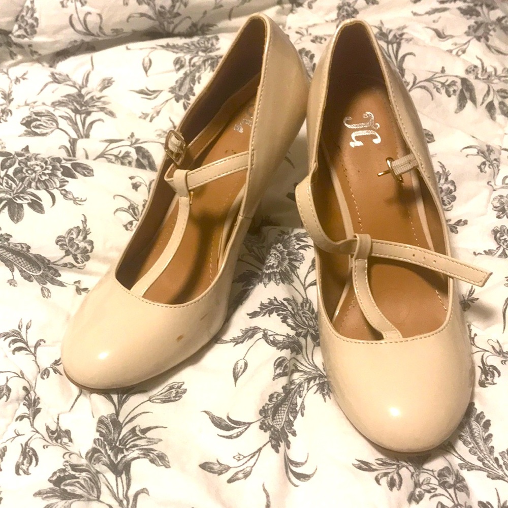 Cream 4 inch Mary Jane heels